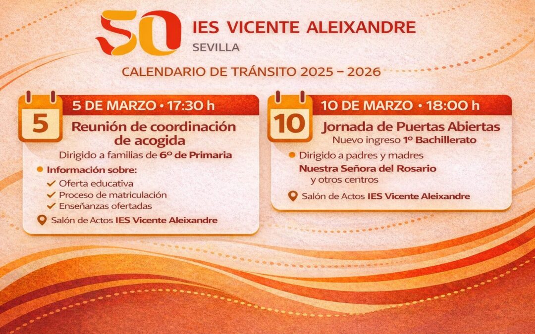 Reunión de tránsito desde Primaria y Jornada de puertas abiertas