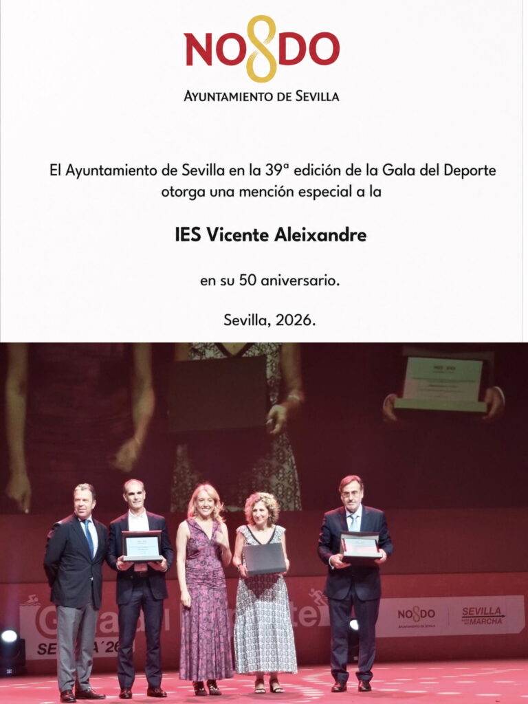 Nuestro instituto recibe una mención especial y reconocimiento de la Gala del Deporte 1